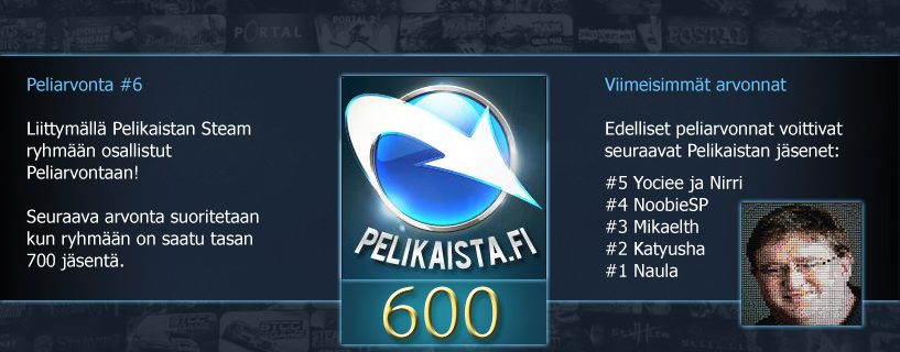 Steam Peliarvonta #6 – Voittaja arvottu